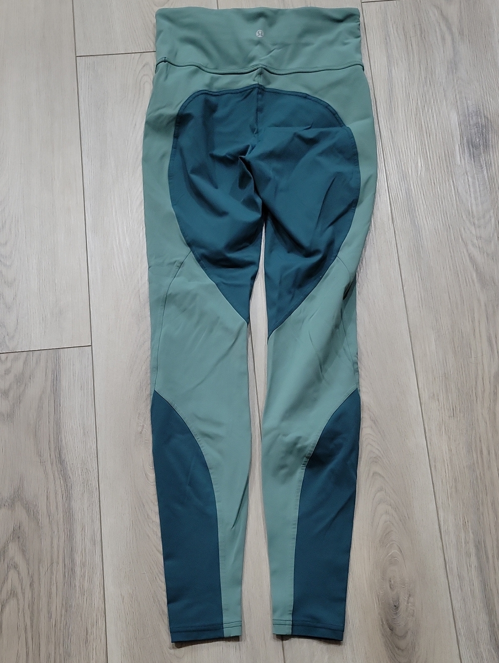 lululemon athletica Two-Tone Teal Green Leggings